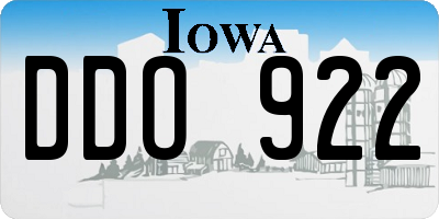 IA license plate DDO922