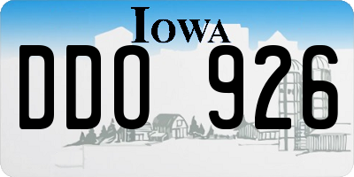 IA license plate DDO926