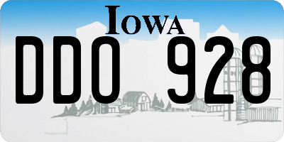 IA license plate DDO928