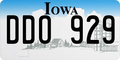 IA license plate DDO929