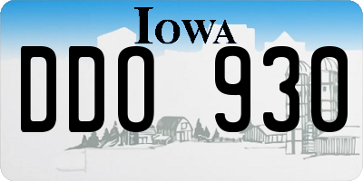 IA license plate DDO930