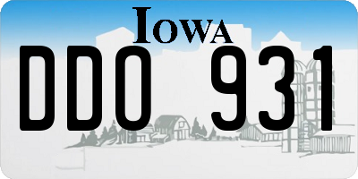 IA license plate DDO931