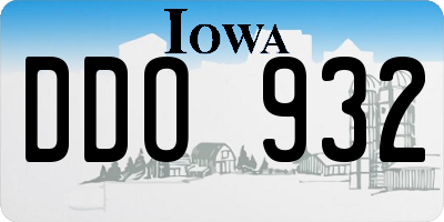 IA license plate DDO932