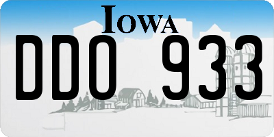 IA license plate DDO933