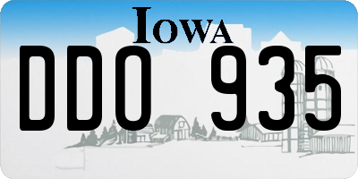 IA license plate DDO935