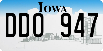 IA license plate DDO947