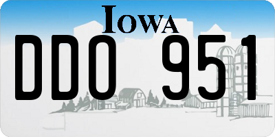 IA license plate DDO951