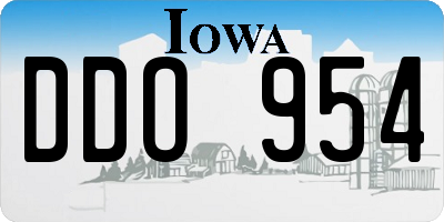 IA license plate DDO954