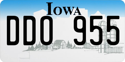 IA license plate DDO955