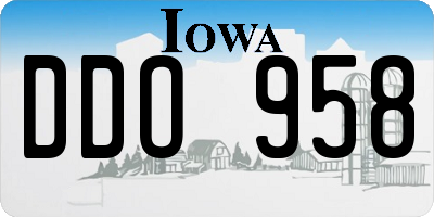 IA license plate DDO958