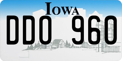 IA license plate DDO960