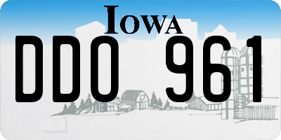 IA license plate DDO961