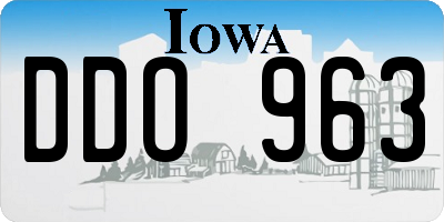 IA license plate DDO963