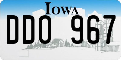 IA license plate DDO967
