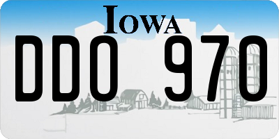 IA license plate DDO970