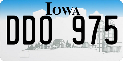 IA license plate DDO975