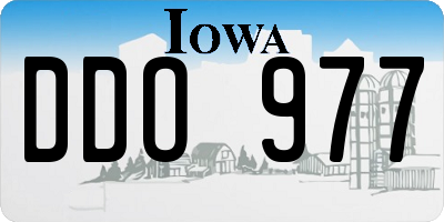 IA license plate DDO977