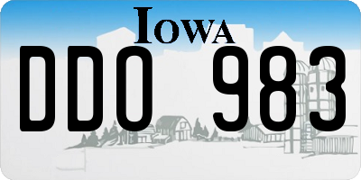 IA license plate DDO983
