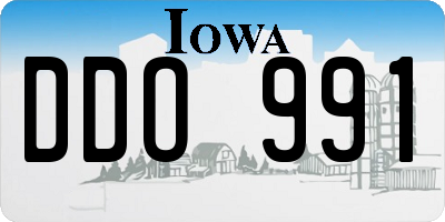 IA license plate DDO991