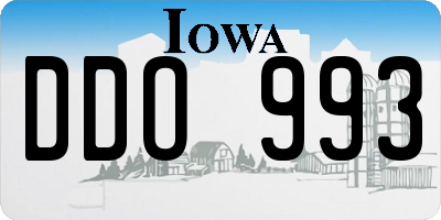 IA license plate DDO993