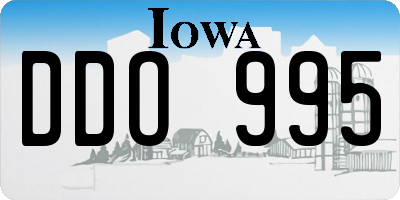 IA license plate DDO995