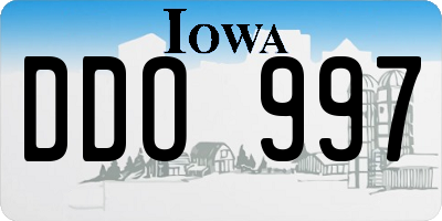 IA license plate DDO997