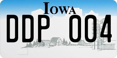 IA license plate DDP004
