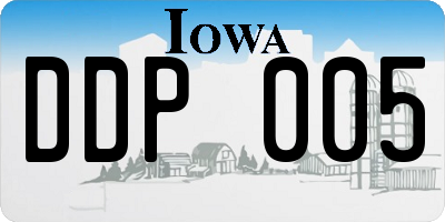 IA license plate DDP005