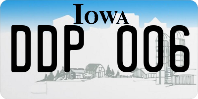 IA license plate DDP006