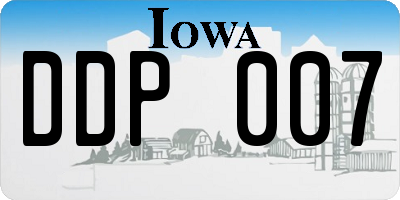 IA license plate DDP007