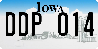 IA license plate DDP014