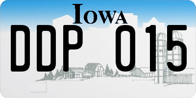 IA license plate DDP015