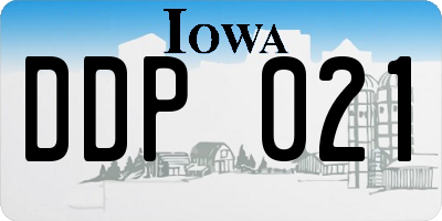 IA license plate DDP021