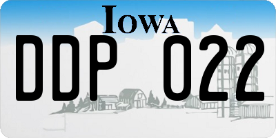 IA license plate DDP022