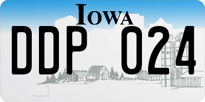 IA license plate DDP024