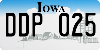 IA license plate DDP025