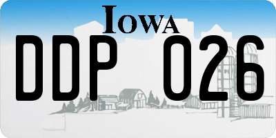 IA license plate DDP026
