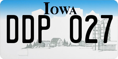 IA license plate DDP027