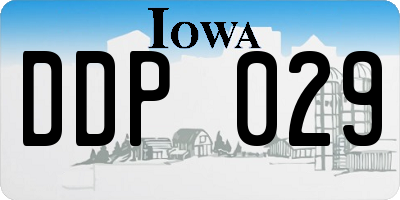 IA license plate DDP029