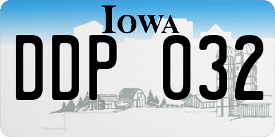 IA license plate DDP032