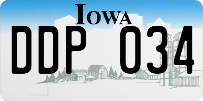 IA license plate DDP034
