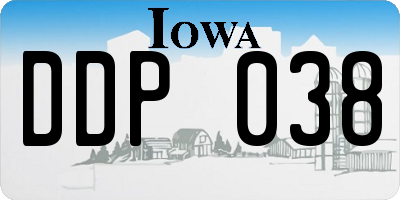 IA license plate DDP038