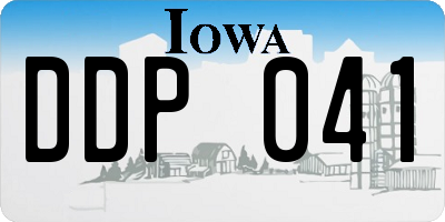 IA license plate DDP041