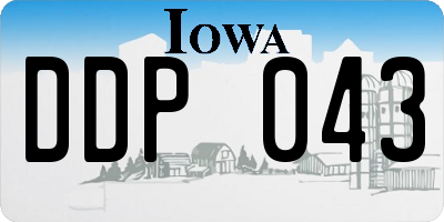 IA license plate DDP043