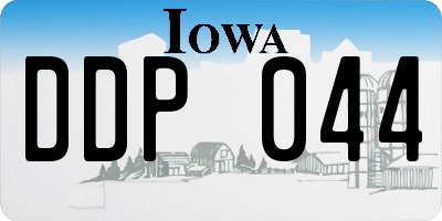 IA license plate DDP044