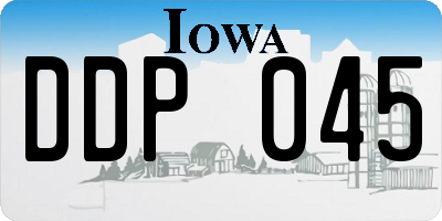 IA license plate DDP045