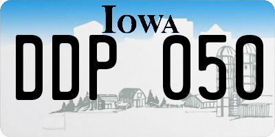 IA license plate DDP050