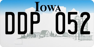 IA license plate DDP052