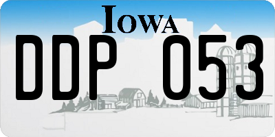 IA license plate DDP053