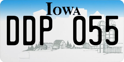 IA license plate DDP055